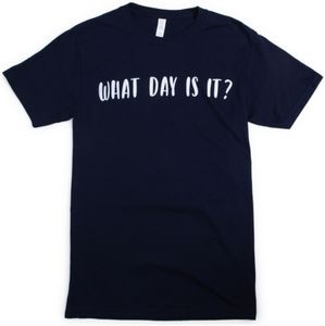 BOGO NWT FRUIT OF THE LOOM Very Dark NavyBlue Crewneck Lettered Short-Sleeve Tee